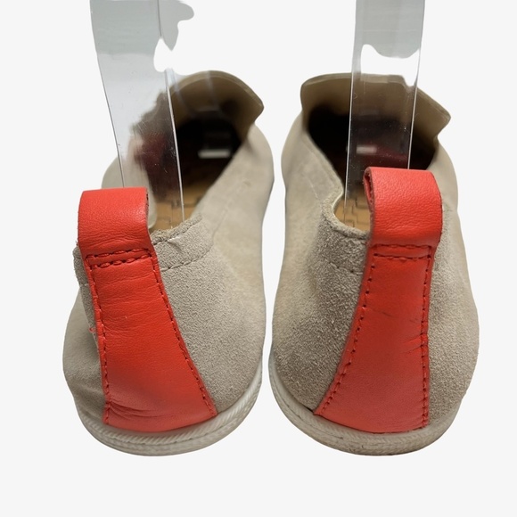 DOLCE VITA Genuine Leather Taupe Beige & Coral Flats Slip On Loafers Shoes sz 8. - Picture 6 of 16